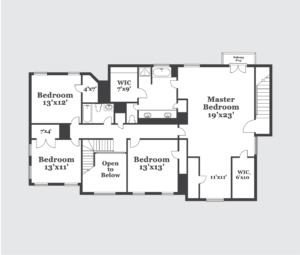 Floor Plan with Grey Background