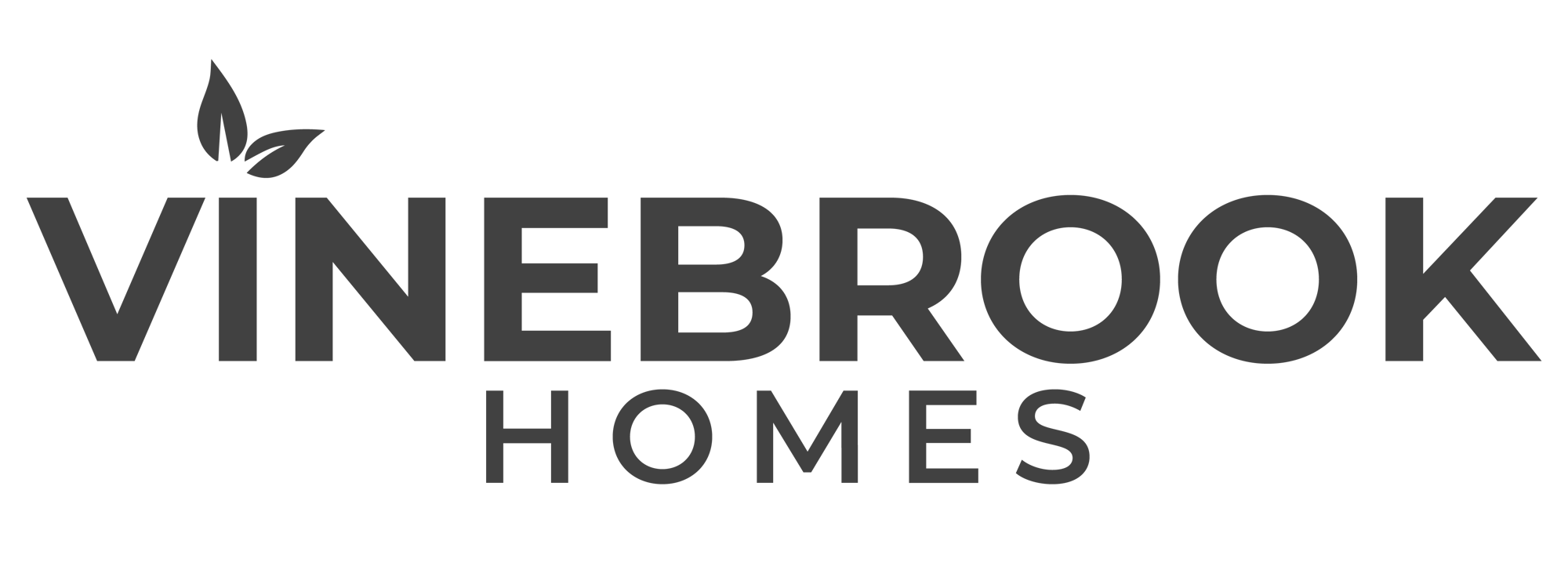 Vinebrook Homes logo grey