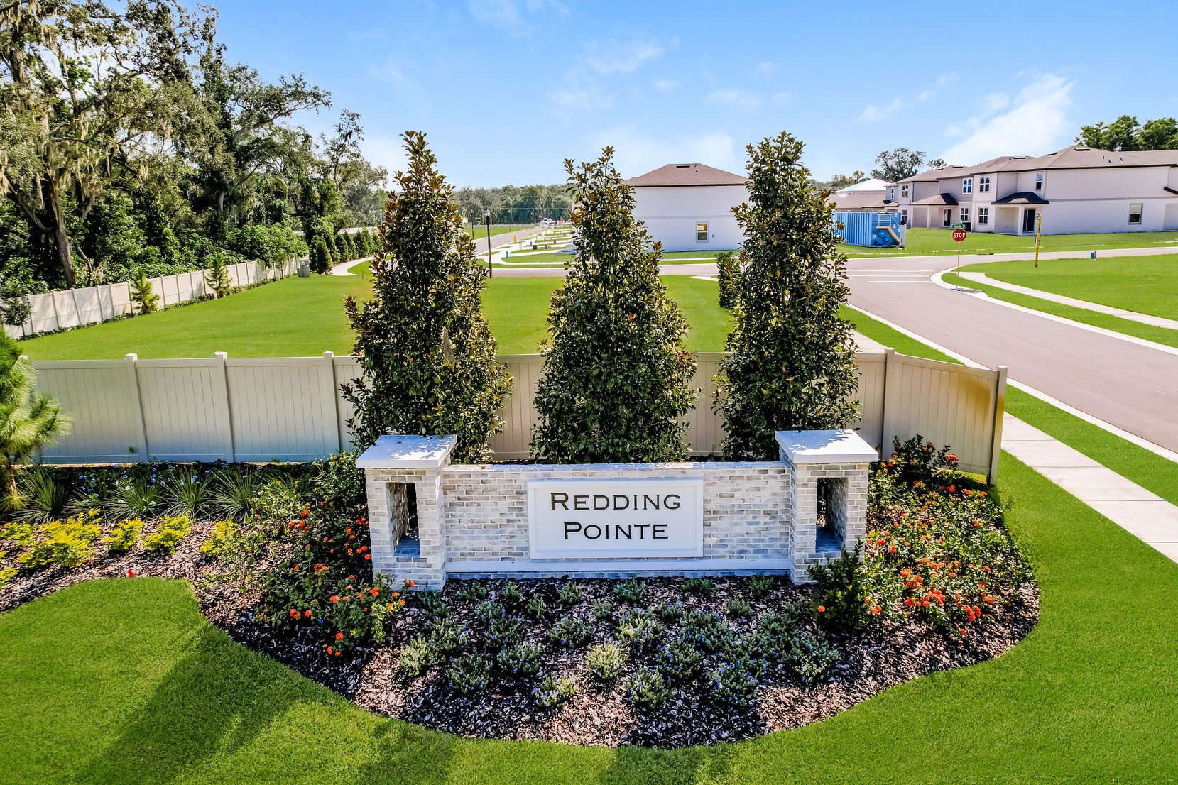 Entrance sign to build-to-rent community